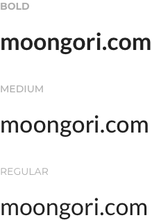 BOLD - moongori.com, MEDIUM - moongori.com, REGULAR - moongori.com